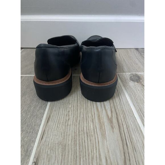 Women's Clarks Westlynn Ayla Leather Loafers Black Lug Cushion Sole Sz 9.5 - Picture 5 of 6